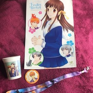 Fruits Basket Poster, Cup, Button, Lanyard Pack